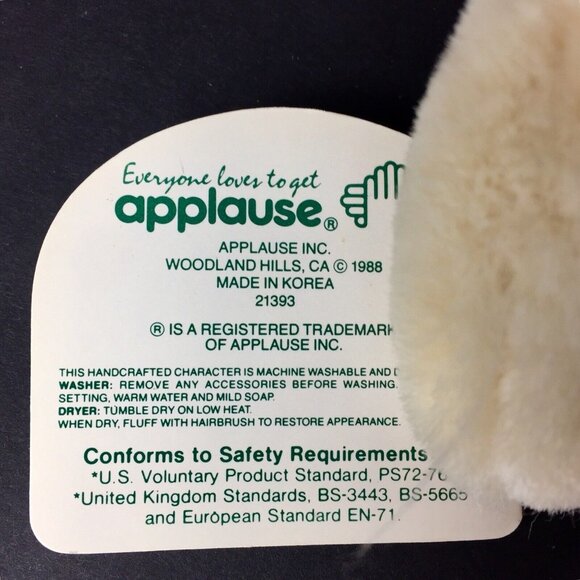 Applause 1988 Welcome Friends jointed teddy bear plush toy animal with vest - Picture 4 of 11